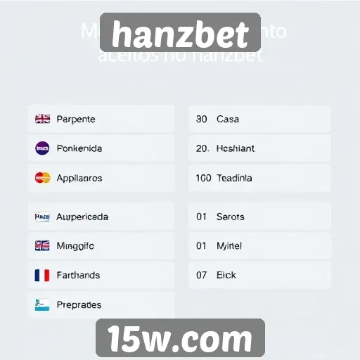 Métodos de pagamento aceitos no hanzbet